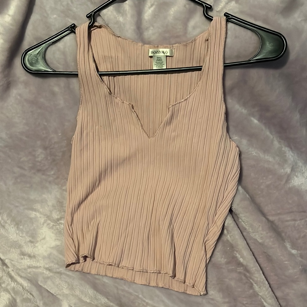 pink ribbed tank top. Available for discount bundle with other qualifying items!